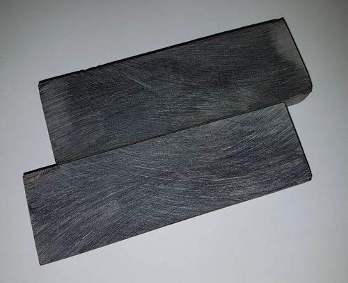 Büffelhornplatte schwarz geschliffen 16x5x1,0cm