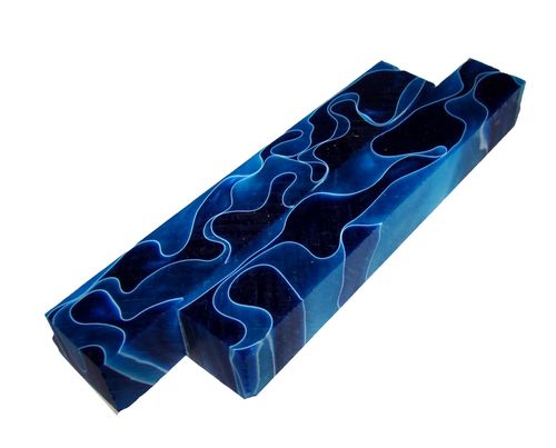 Pen-Blank Acryl blau-türkis-weiss