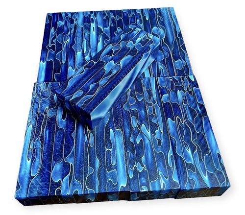 Messergriffblock Acryl blau-türkis-weiss 13x4,5x3cm