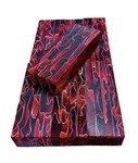 Messergriffblock Acryl rot weiss trans. 13x4,5x3cm