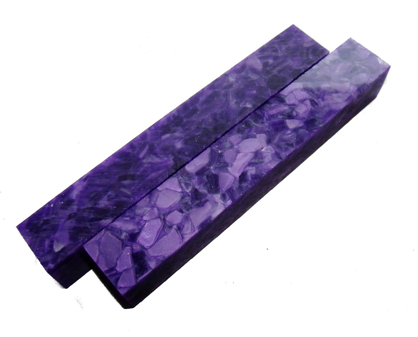 Pen Blank Acryl crushed violett 2x2x13 Drechselholz Holz T97A Kugelschreiber 