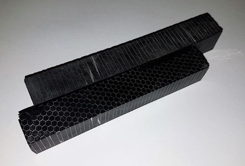 Endstücke Pen-Blank Harz mit Wabenstruktur schwarz 2,5cm