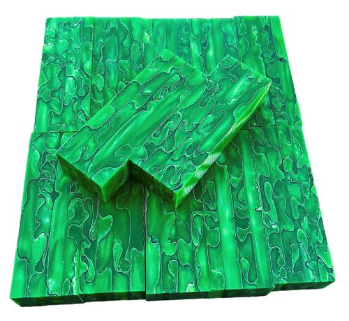 Messergriffblock Acryl grün kristall