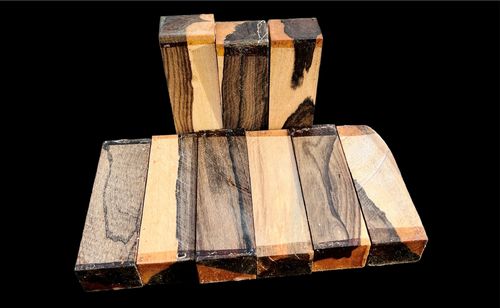 Messergriffblock Ziricote mit Splint 12x4x3cm